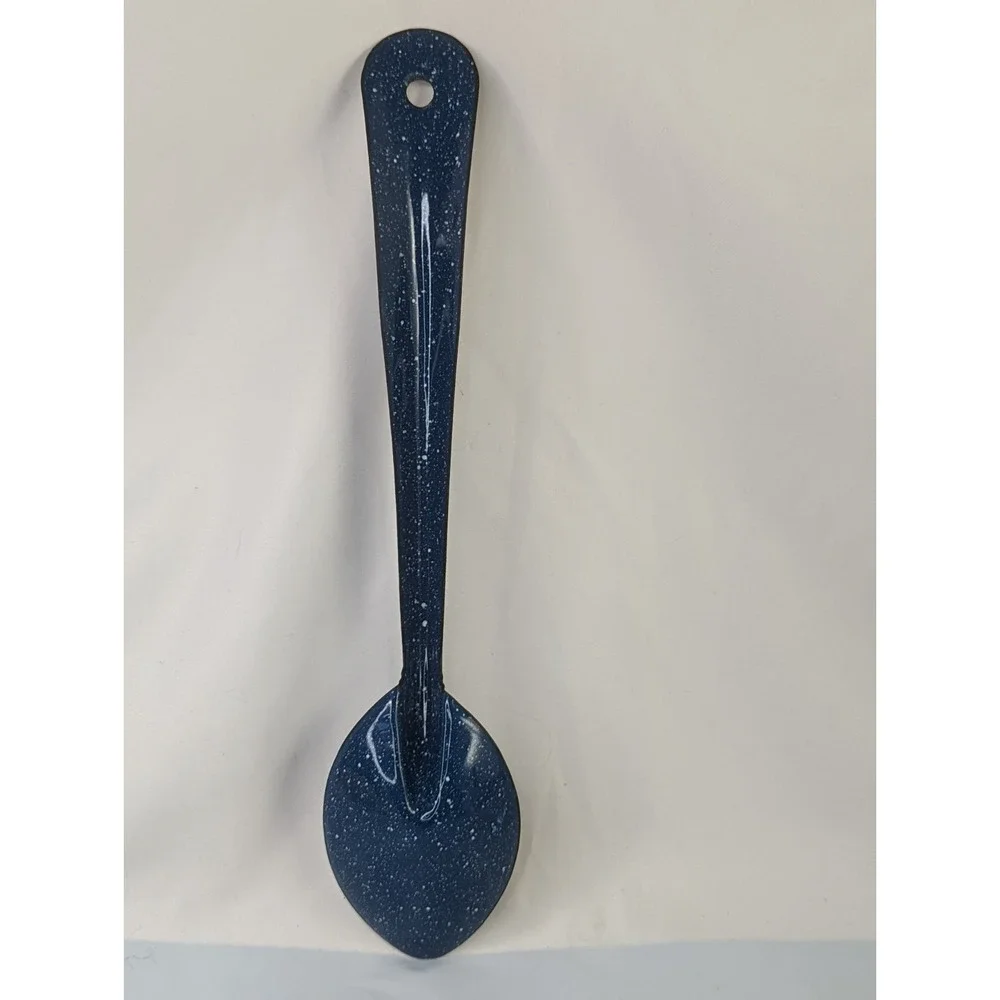 Metal Blue Spoon Painted Winter Scene 12 Inch Bill‎ McDonald